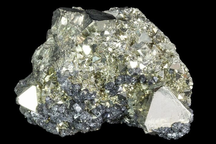 Shiny Pyrite and Sphalerite Crystal Association - Peru #102580